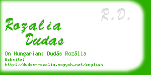 rozalia dudas business card